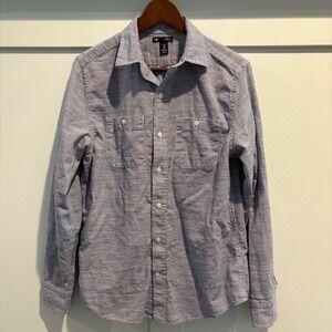 Gap Classic Fit Blue Check Button Down Shirt Men's‎ Small India 100% Cotton